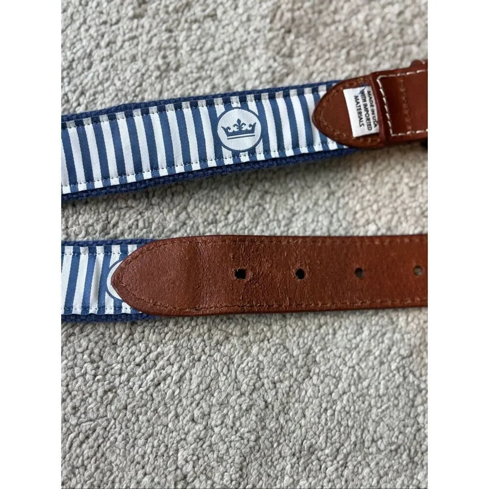 NWOT Peter Millar stitched “grandfather” belt, Sz 44, $198